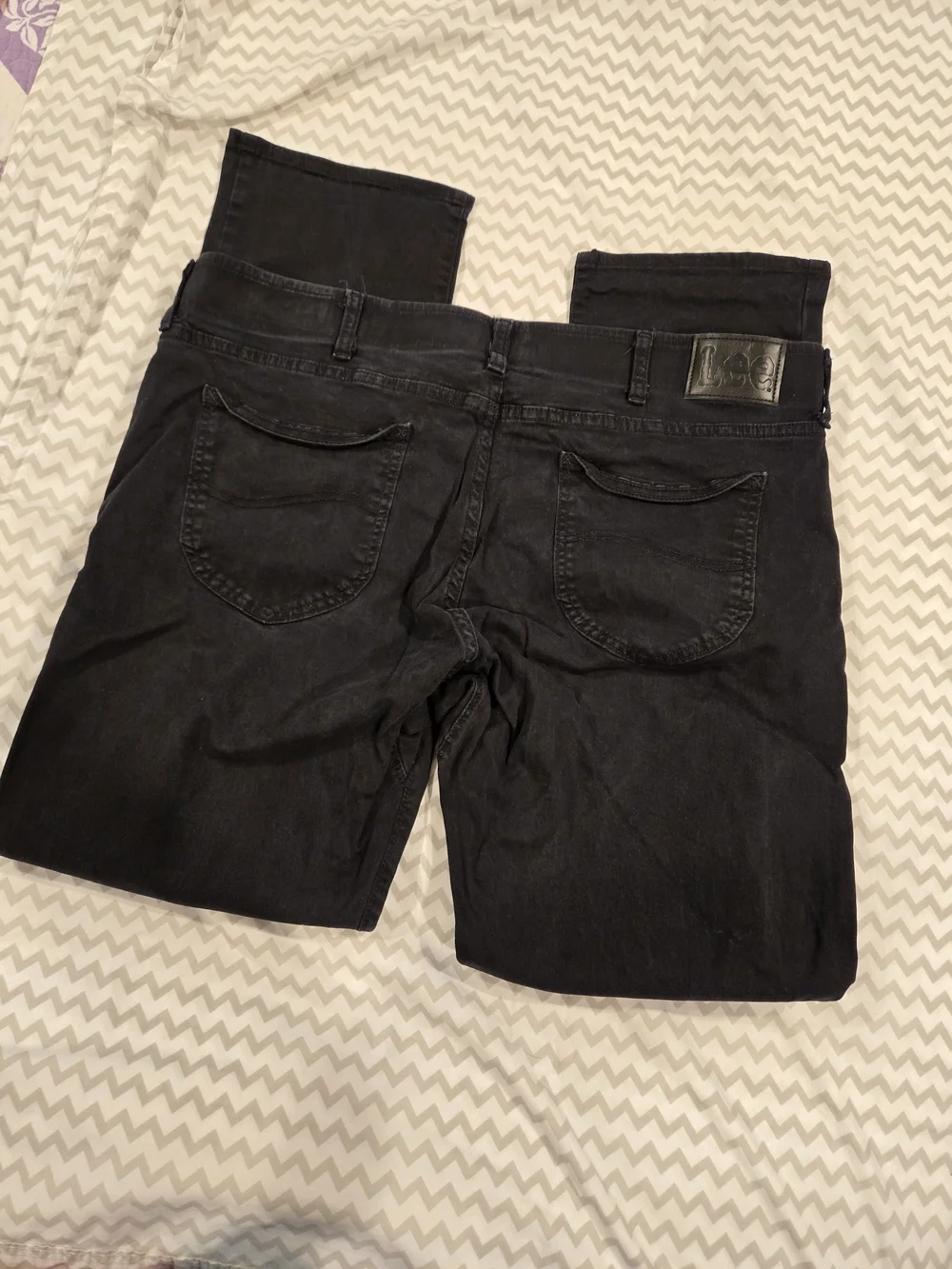 *Lee* Slim Straight Black Jeans
